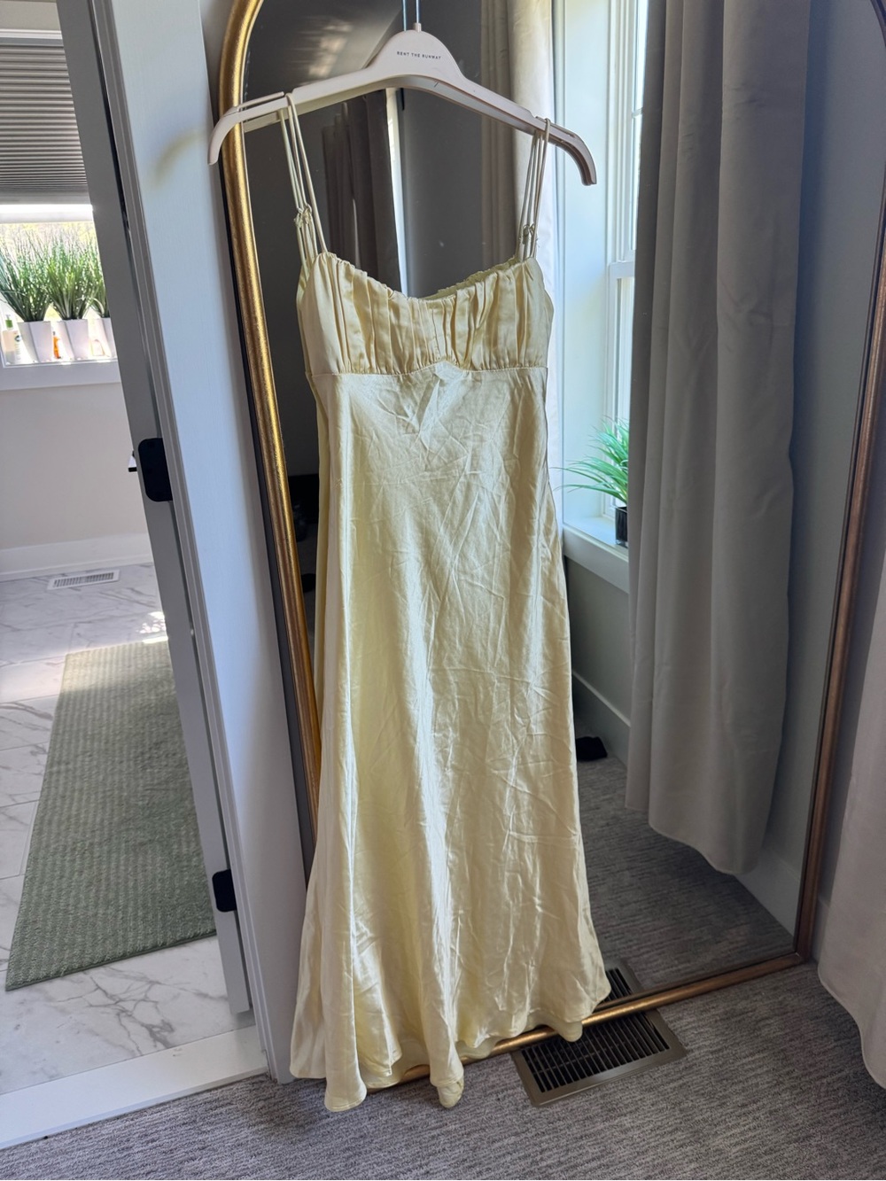 Selfie Leslie Soft Yellow Slip Dress with Double Straps